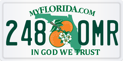 FL license plate 2480MR