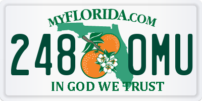 FL license plate 2480MU