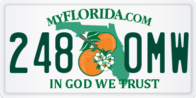 FL license plate 2480MW