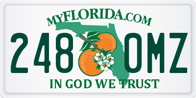 FL license plate 2480MZ