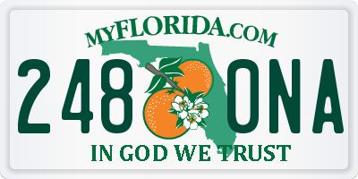 FL license plate 2480NA