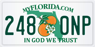 FL license plate 2480NP