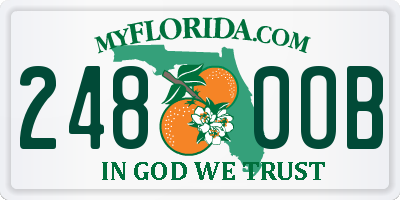 FL license plate 2480OB