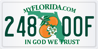 FL license plate 2480OF