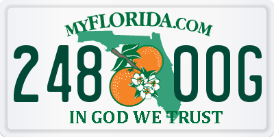 FL license plate 2480OG