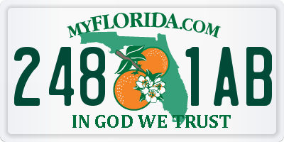 FL license plate 2481AB