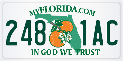 FL license plate 2481AC
