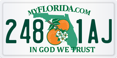 FL license plate 2481AJ