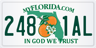 FL license plate 2481AL
