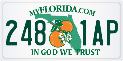 FL license plate 2481AP