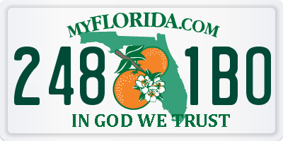 FL license plate 2481BO