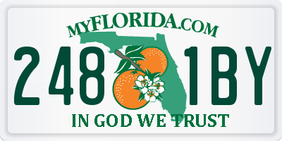 FL license plate 2481BY