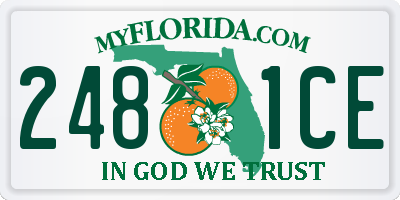 FL license plate 2481CE