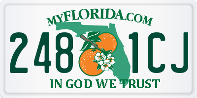 FL license plate 2481CJ