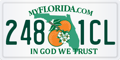 FL license plate 2481CL