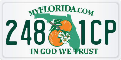 FL license plate 2481CP