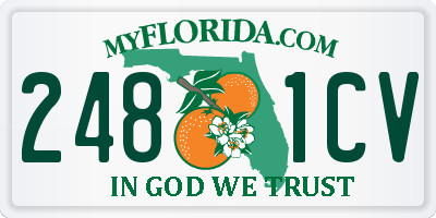 FL license plate 2481CV