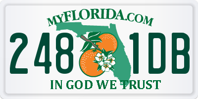 FL license plate 2481DB