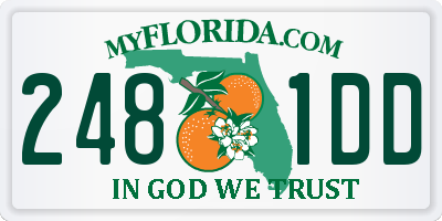 FL license plate 2481DD