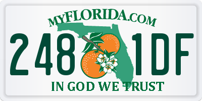 FL license plate 2481DF
