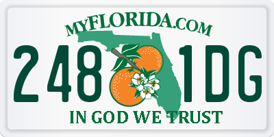 FL license plate 2481DG