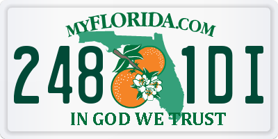 FL license plate 2481DI