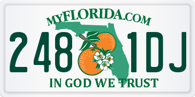 FL license plate 2481DJ