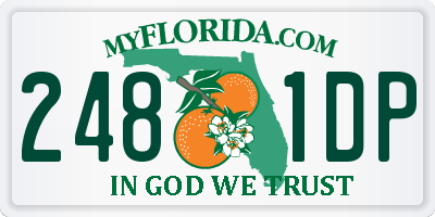 FL license plate 2481DP
