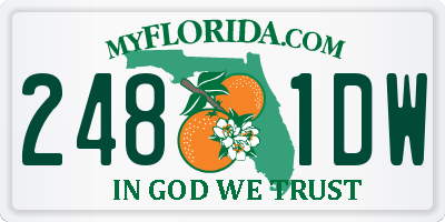 FL license plate 2481DW