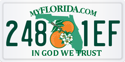 FL license plate 2481EF