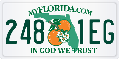 FL license plate 2481EG