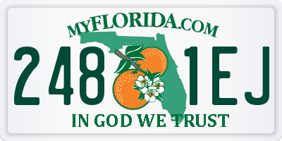 FL license plate 2481EJ