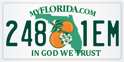 FL license plate 2481EM