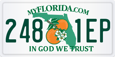 FL license plate 2481EP