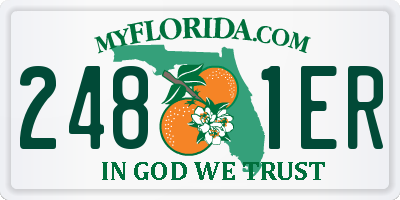 FL license plate 2481ER