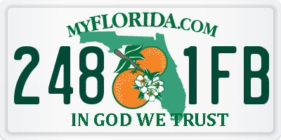 FL license plate 2481FB