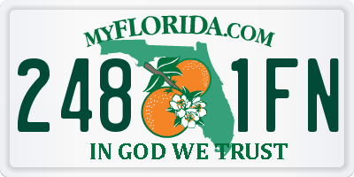 FL license plate 2481FN