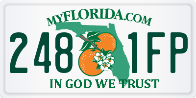 FL license plate 2481FP