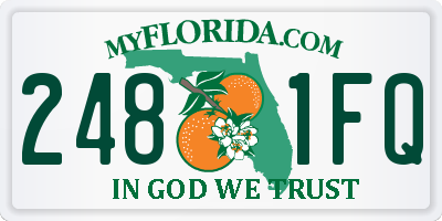 FL license plate 2481FQ