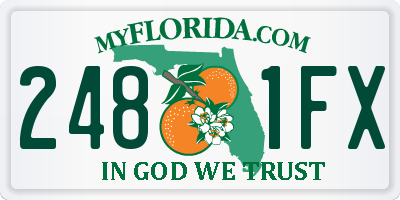 FL license plate 2481FX