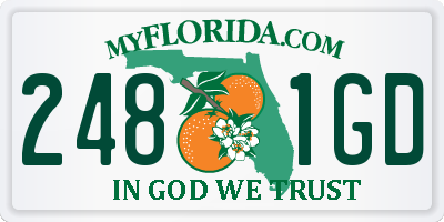 FL license plate 2481GD