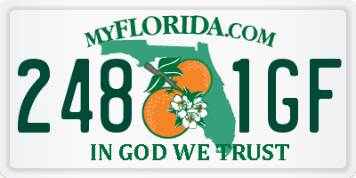 FL license plate 2481GF