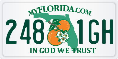 FL license plate 2481GH