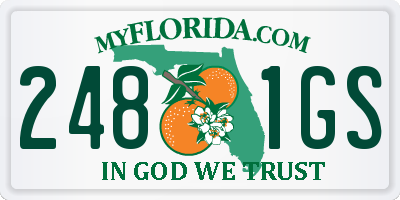 FL license plate 2481GS