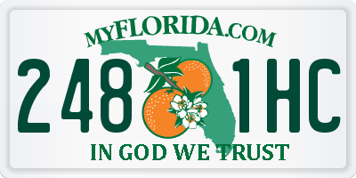 FL license plate 2481HC