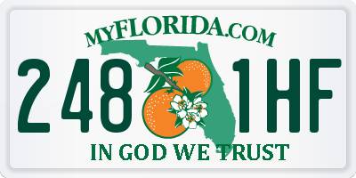 FL license plate 2481HF