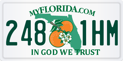 FL license plate 2481HM