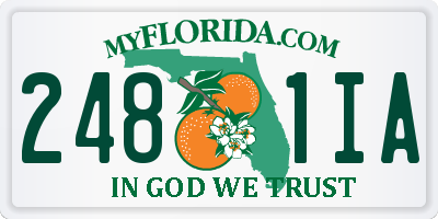 FL license plate 2481IA
