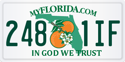 FL license plate 2481IF