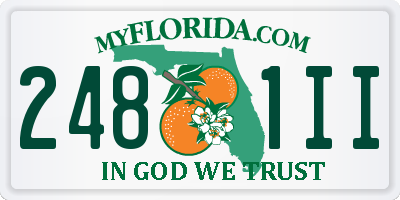 FL license plate 2481II